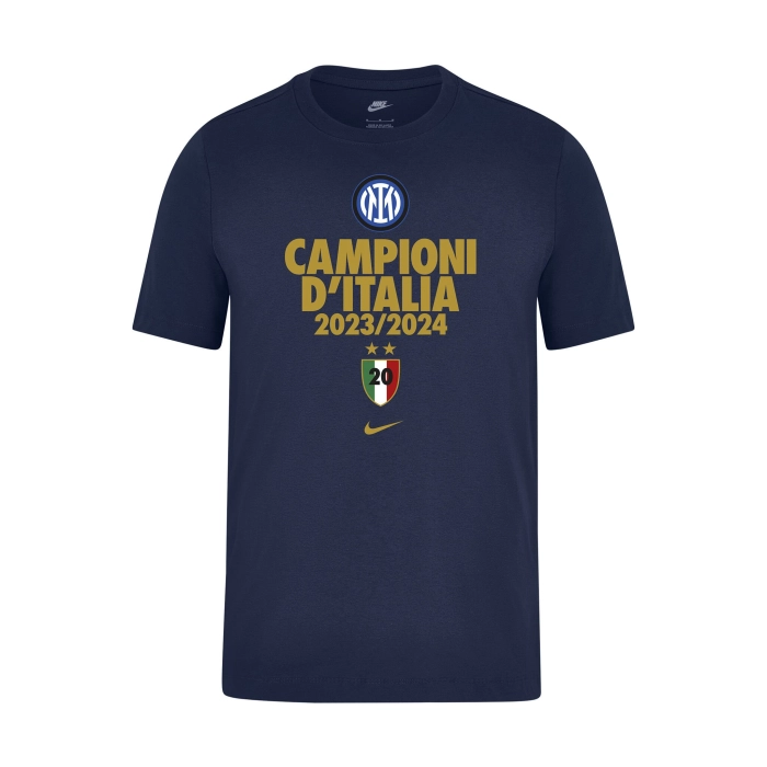 INTER T-SHIRT NIKE CAMPIONI D'ITALIA BLU 2023/24 INTER T-SHIRT NIKE CAMPIONI D'ITALIA BLU 2023/24